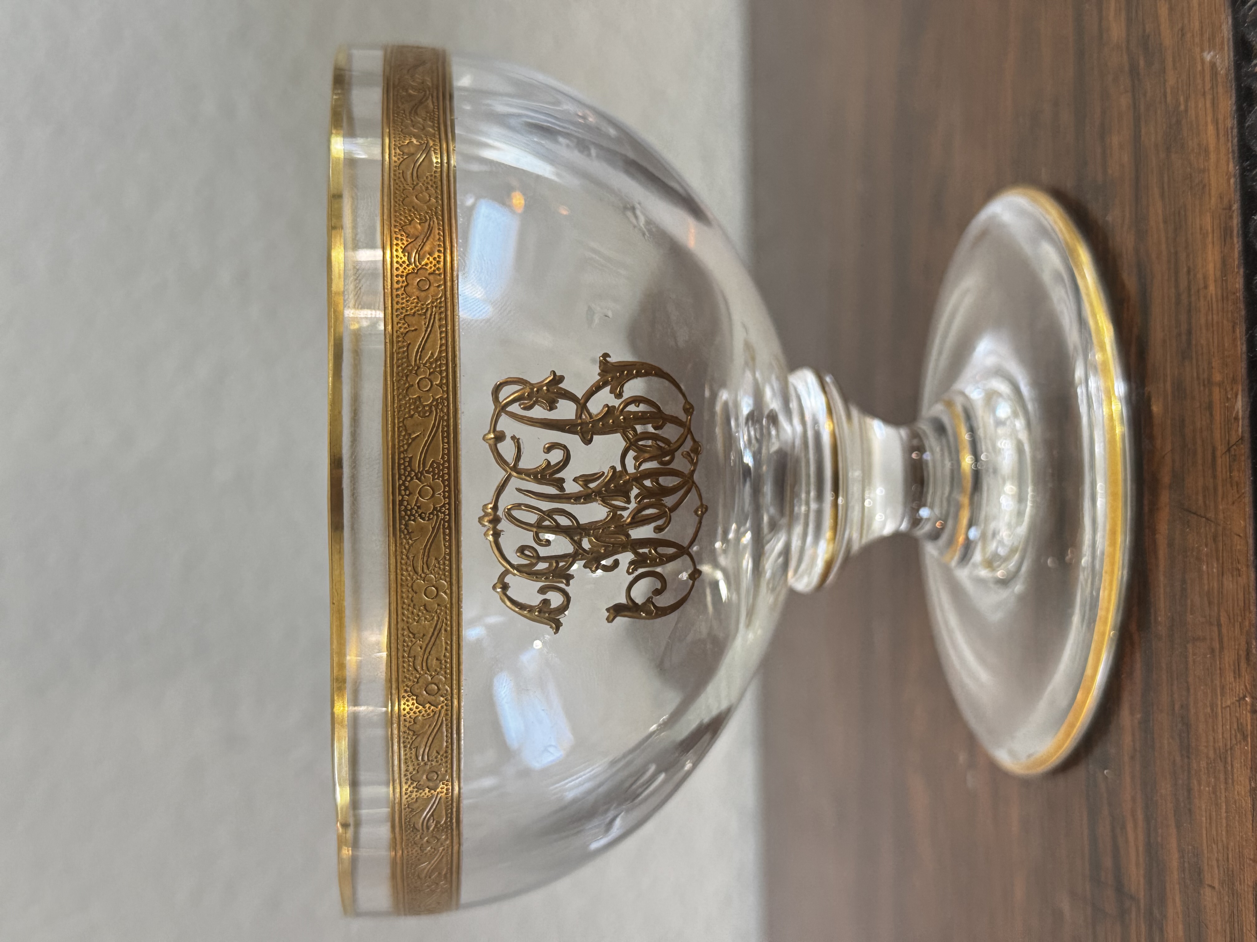 22 Kt Thomas Webb Crystal Sorbet Dish